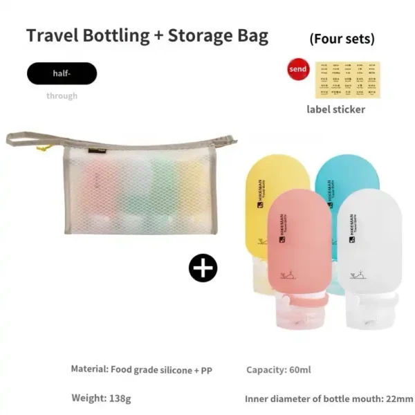 Travel Bottling Shampoo Set by HIKEMAN (PR60)