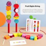 1. Children Fruit Bead Stringing Toy – Preschool