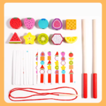 1. Children Fruit Bead Stringing Toy – Preschool