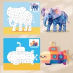 1. Kids 3D Geometric Collage- Aminal
