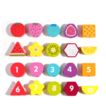 1. Children Fruit Bead Stringing Toy – Preschool