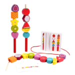 1. Children Fruit Bead Stringing Toy – Preschool